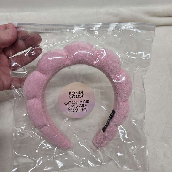 Bondiboost Other - BondiBoost Pink "Get Ready With BB" Cloud Spa Headband - NIP